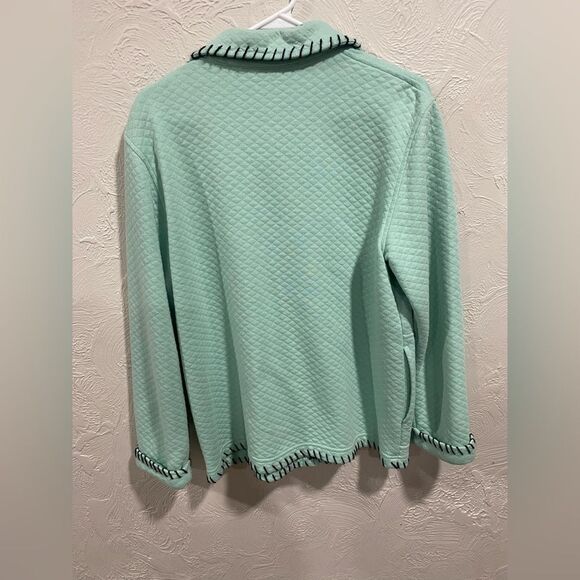 Teddi quilted grandma snap up sweater size medium - Picture 3 of 4